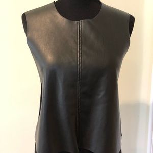 Zara vegan leather crop top